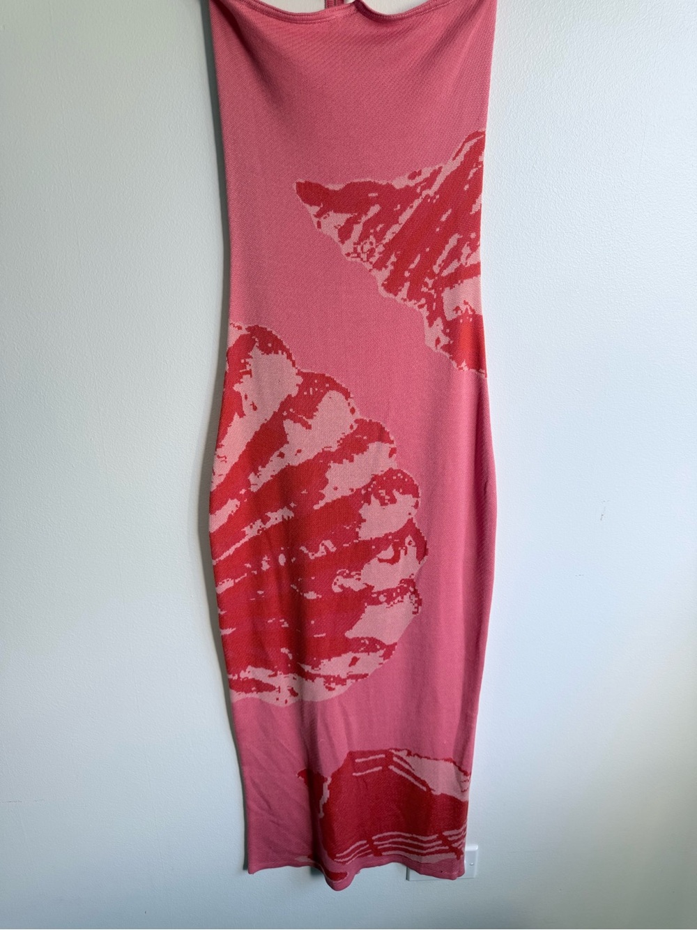 Torn by Ronny Kobo Lola Coral Midi Dress with Orange Shell Accent - Picture 3 of 8